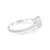 Vintage Style Engagement Ring Simulated Cubic Zirconia 925 Sterling Silver