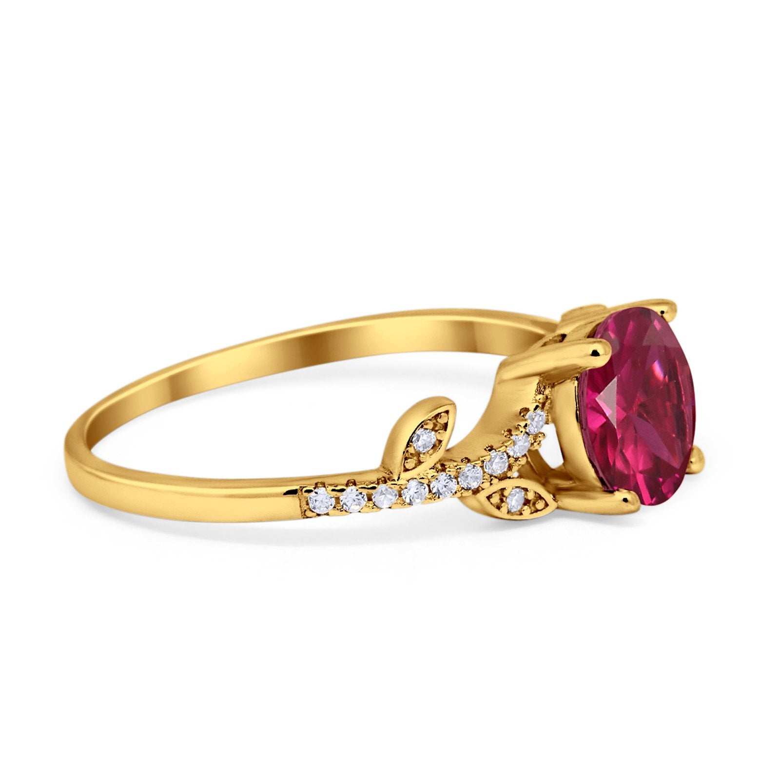 Leaf Style Wedding Ring Round Simulated Cubic Zirconia 925 Sterling Silver