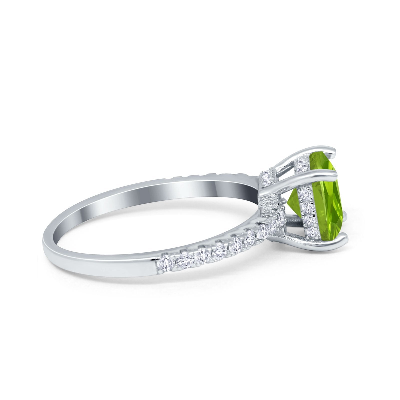 Vintage Cushion Cut Engagement Ring Simulated Cubic Zirconia 925 Sterling Silver