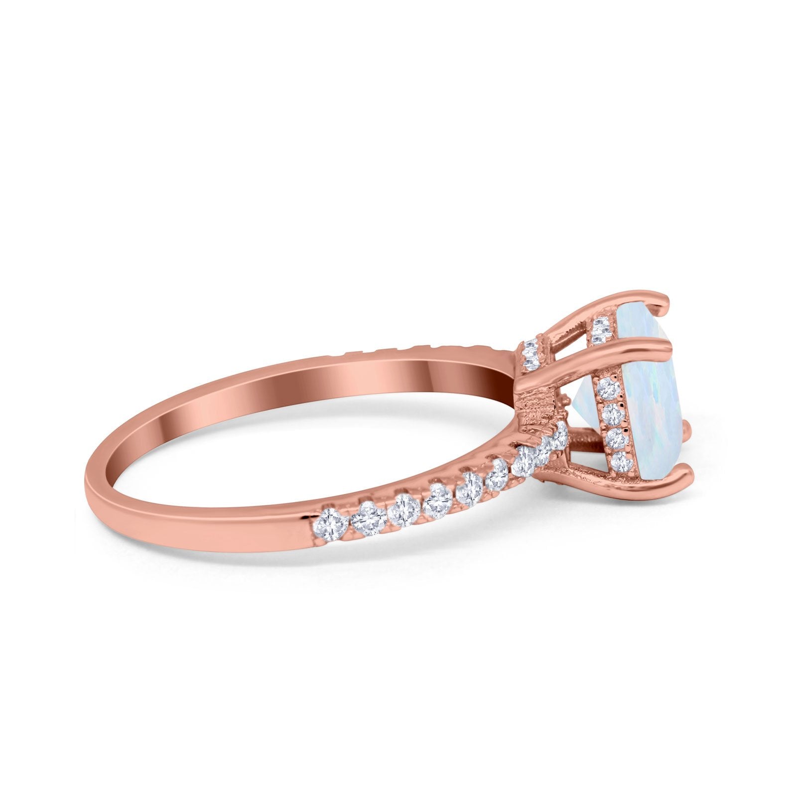 Vintage Cushion Cut Engagement Ring Simulated Cubic Zirconia 925 Sterling Silver