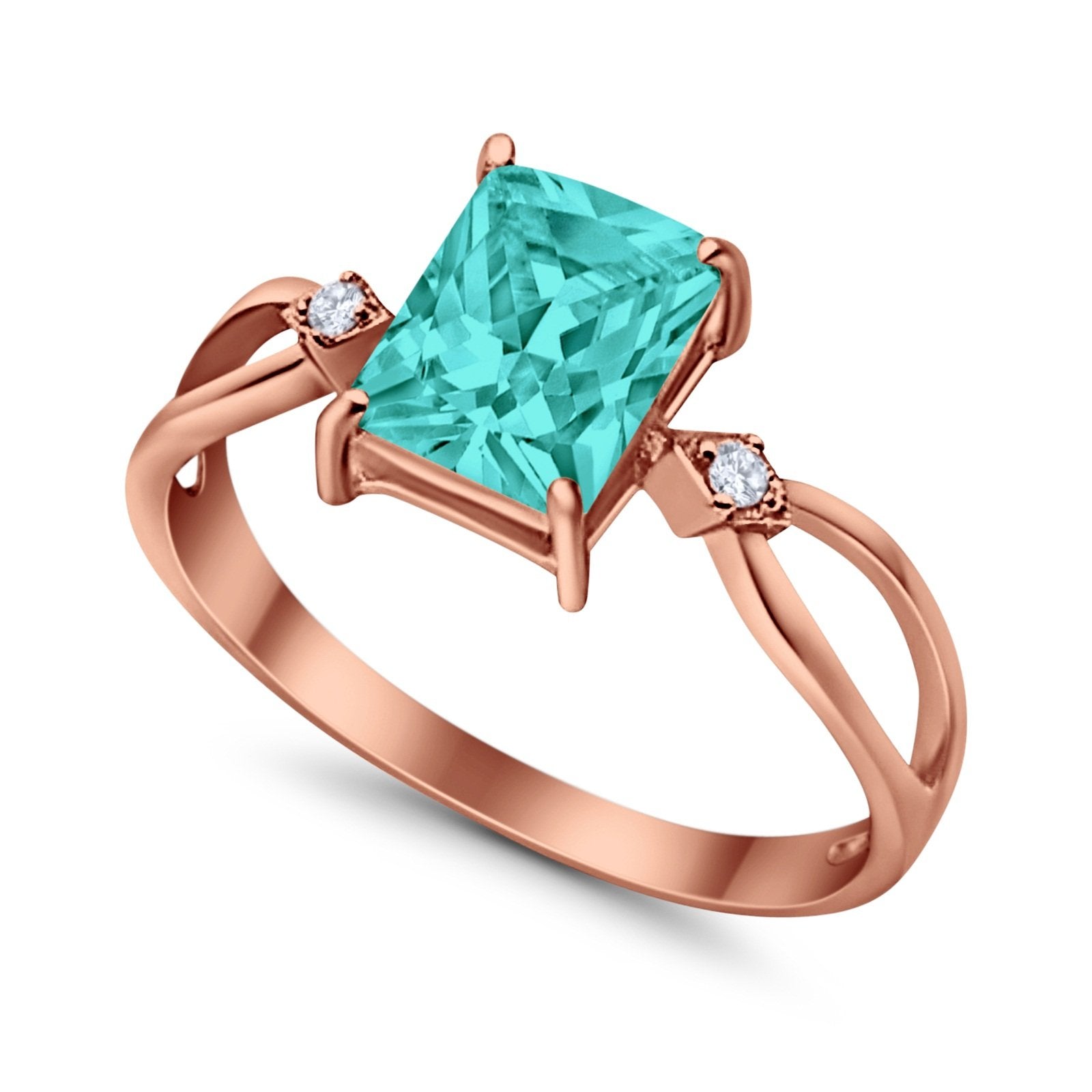 Halo Wedding Ring Baguette Round Simulated Cubic Zirconia 925 Sterling Silver