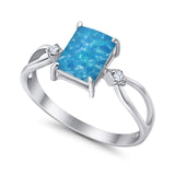 Halo Wedding Ring Baguette Round Simulated Cubic Zirconia 925 Sterling Silver