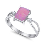 Halo Wedding Ring Baguette Round Simulated Cubic Zirconia 925 Sterling Silver