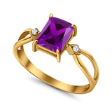 Halo Wedding Ring Baguette Round Simulated Cubic Zirconia 925 Sterling Silver