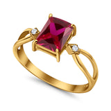 Halo Wedding Ring Baguette Round Simulated Cubic Zirconia 925 Sterling Silver