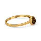 Petite Dainty Ring Solitaire Round Simulated Cubic Zirconia 925 Sterling Silver