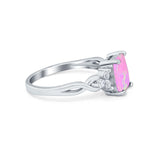 Emerald Cut Wedding Bridal Ring Simulated Cubic Zirconia 925 Sterling Silver