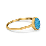 Solitaire Oval Thumb Ring Simulated Cubic Zirconia Stone 925 Sterling Silver