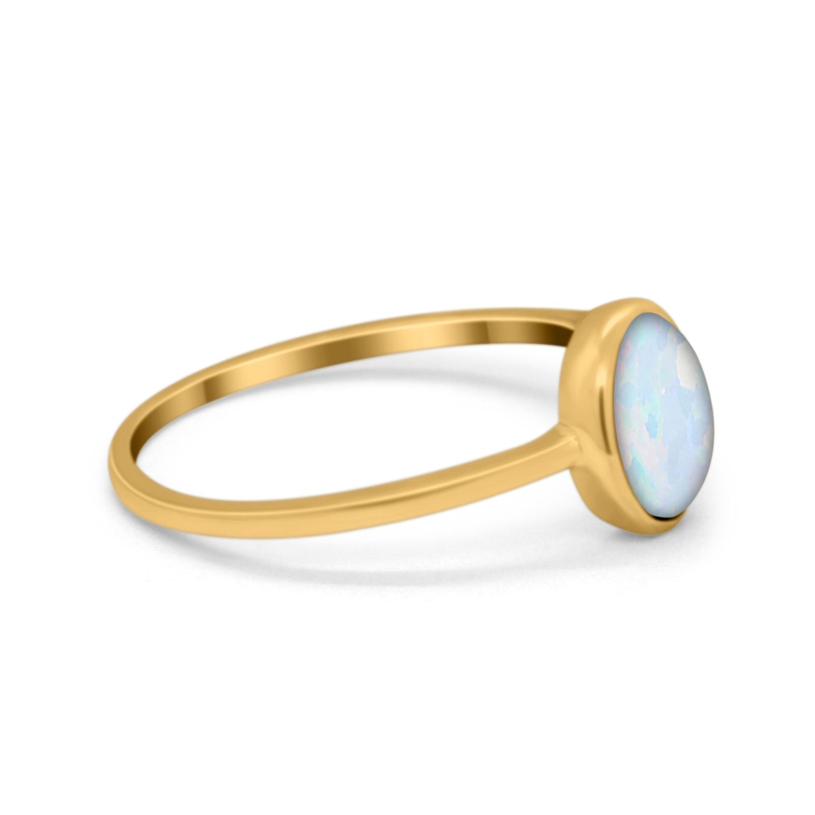 Solitaire Oval Thumb Ring Simulated Cubic Zirconia Stone 925 Sterling Silver