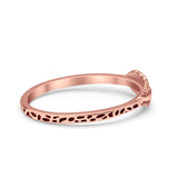 Petite Dainty Feather Band Ring 925 Sterling Silver