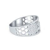Butterfly Ring Eternity Round Simulated Cubic Zirconia 925 Sterling Silver