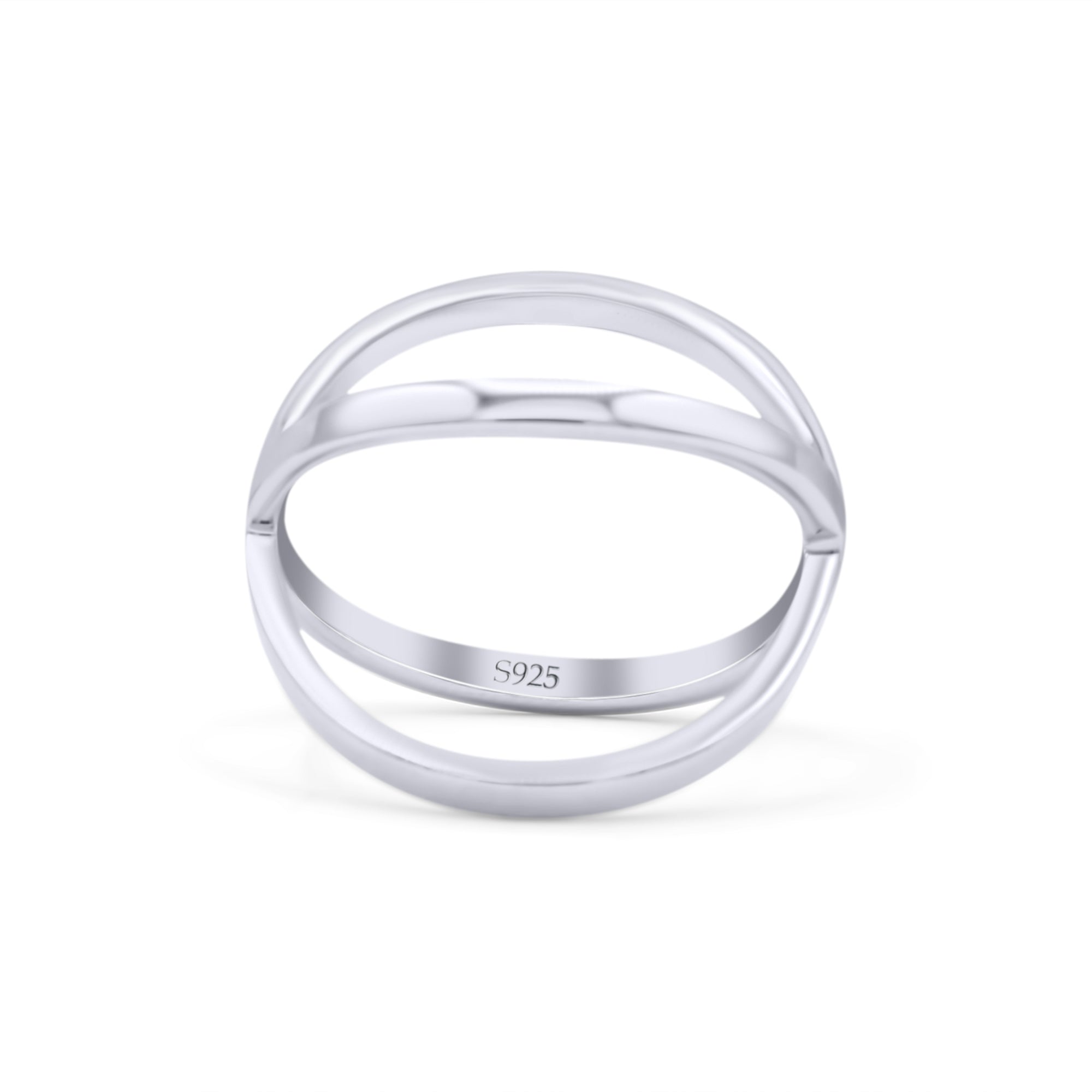 Criss Cross Ring Oxidized Band Solid 925 Sterling Silver Thumb Ring (19mm)