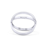 Criss Cross Ring Oxidized Band Solid 925 Sterling Silver Thumb Ring (19mm)