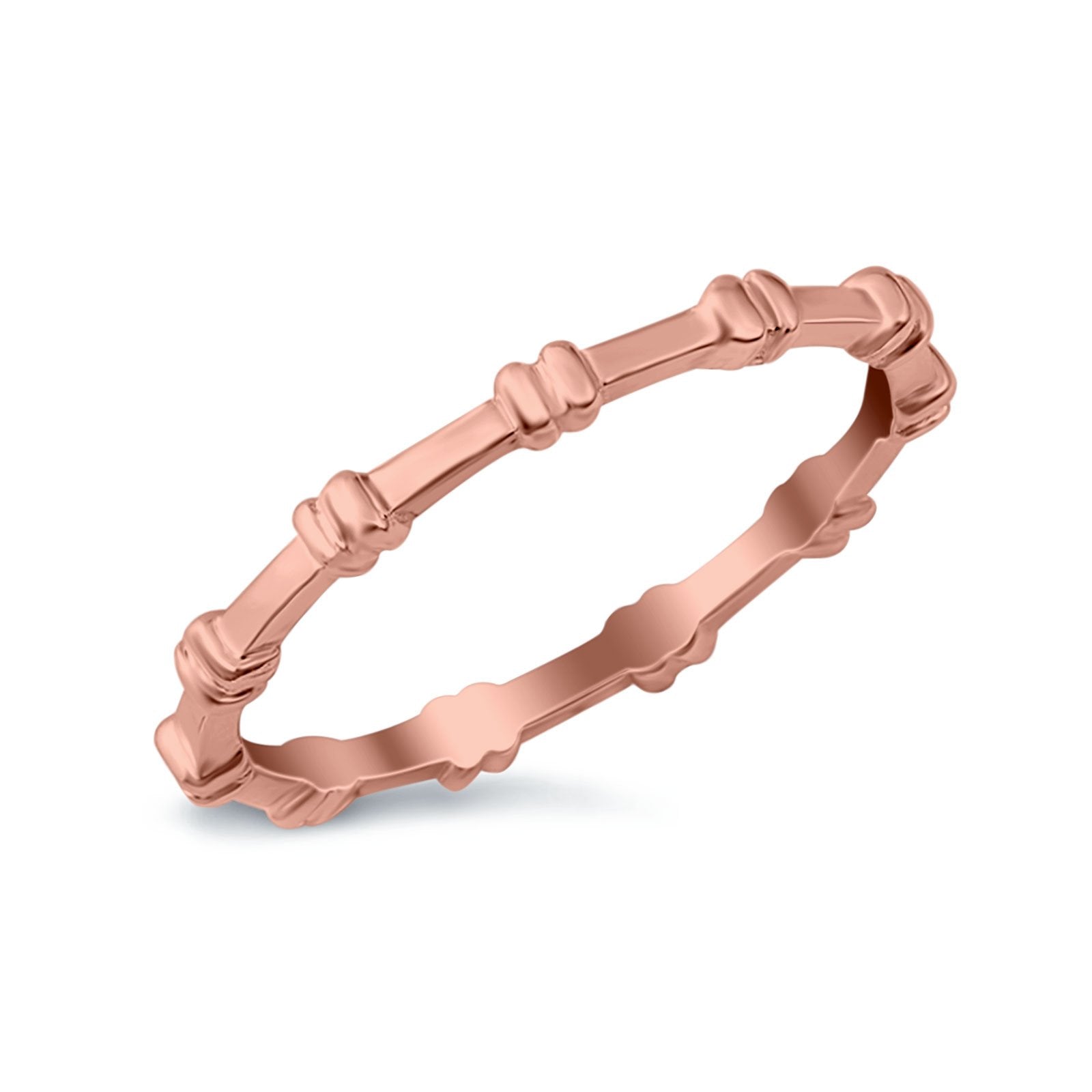 Art Deco Plain Band Ring 925 Sterling Silver