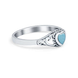 Filigree Heart Ring Oxidzied Simulated Cubic Zirconia 925 Sterling Silver