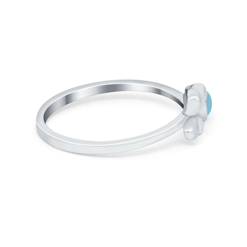 Petite Dainty Butterfly Thumb Ring Band Simulated Cubic Zirconia 925 Sterling Silver