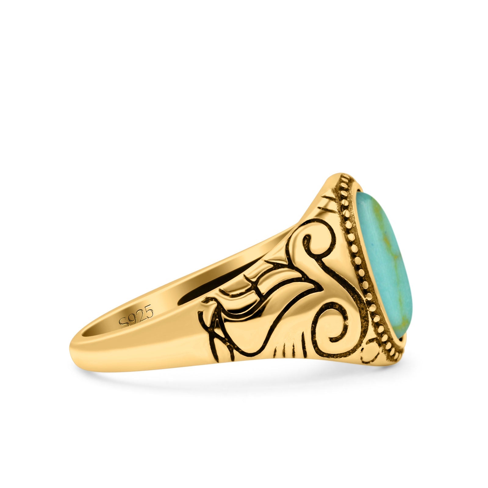 Petite Dainty Vintage Style Lab Opal Ring Solid Oval Oxidized 925 Sterling Silver