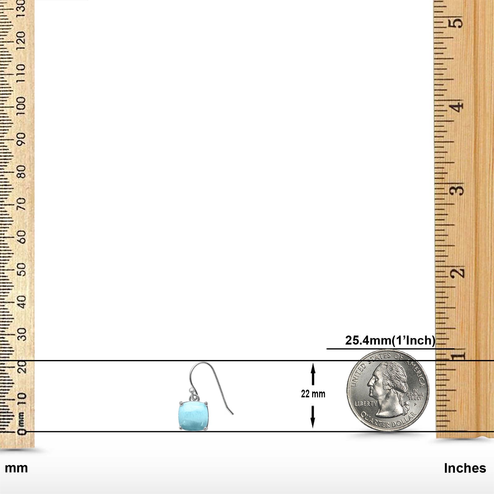 Halo Drop Dangle Earrings Cushion Lab Opal Fish Hook 925 Sterling Silver (22mm)