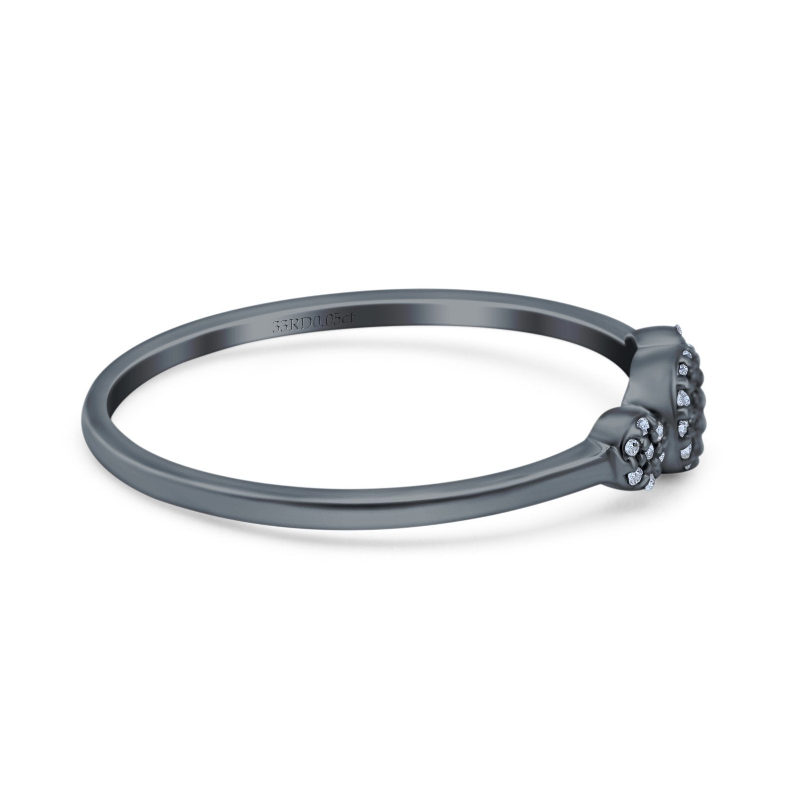 14K Gold 0.05ct Round 5mm G SI Diamond Engagement Eternity Wedding Band Ring