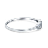 14K Gold 0.05ct Round 5mm G SI Diamond Engagement Eternity Wedding Band Ring