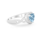 Heart Promise Ring Round Simulated Cubic Zirconia  925 Sterling Silver