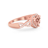 Heart Promise Ring Round Simulated Cubic Zirconia  925 Sterling Silver