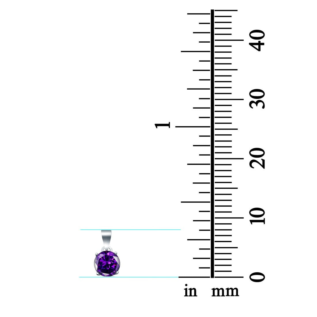 Halo Simulated Cubic Zirconia Round 925 Sterling Silver Charm Pendant