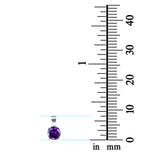 Halo Simulated Cubic Zirconia Round 925 Sterling Silver Charm Pendant