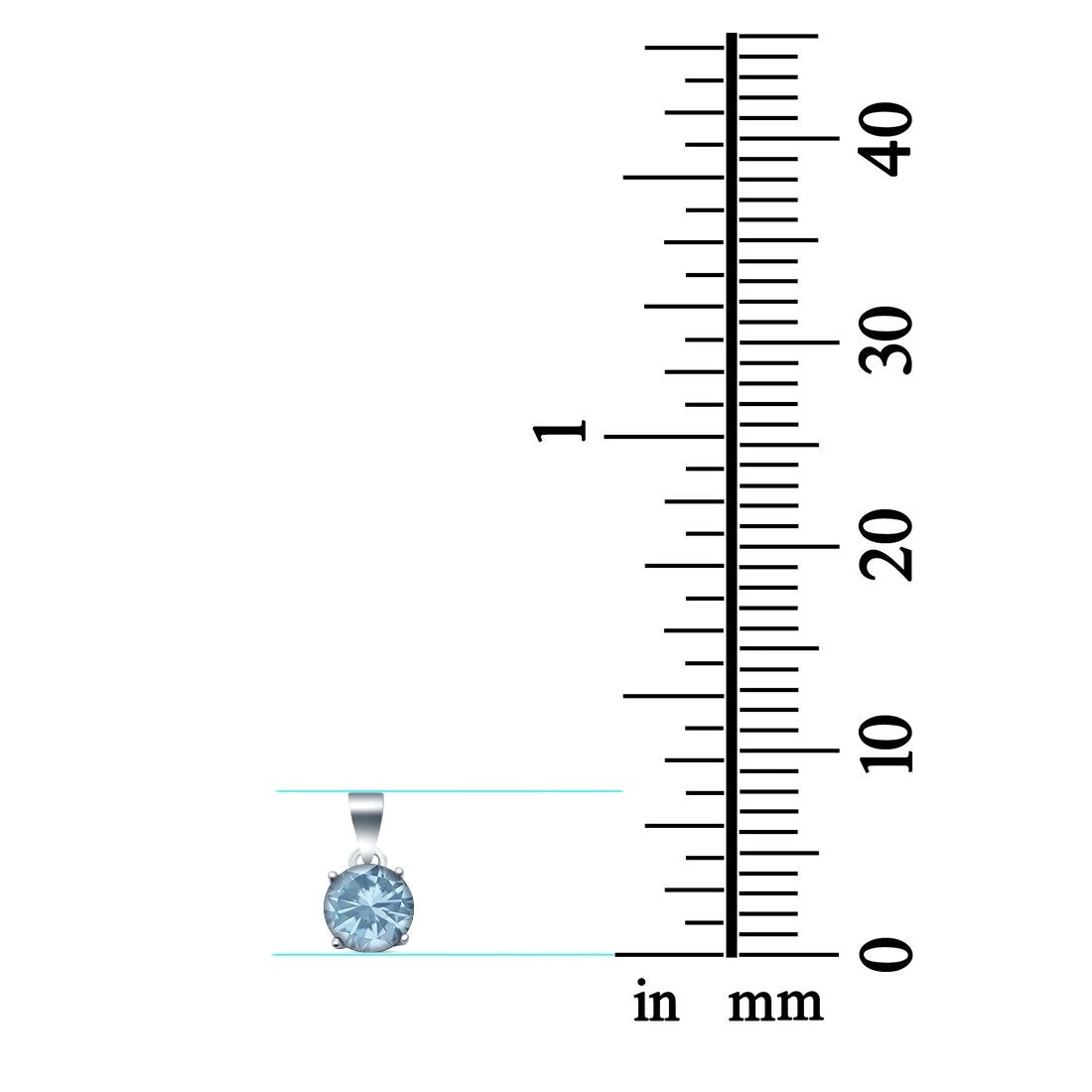 Halo Simulated Cubic Zirconia Round 925 Sterling Silver Charm Pendant