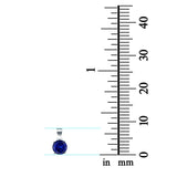 Halo Simulated Cubic Zirconia Round 925 Sterling Silver Charm Pendant