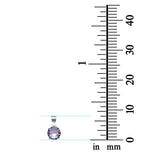 Halo Simulated Cubic Zirconia Round 925 Sterling Silver Charm Pendant