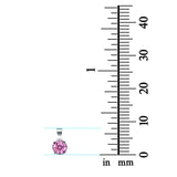 Halo Simulated Cubic Zirconia Round 925 Sterling Silver Charm Pendant