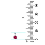 Halo Simulated Cubic Zirconia Round 925 Sterling Silver Charm Pendant