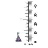 Triangle Cut Charm Pendant Simulated Cubic Zirconia 925 Sterling Silver (11mm)