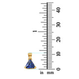 Triangle Cut Charm Pendant Simulated Cubic Zirconia 925 Sterling Silver (11mm)