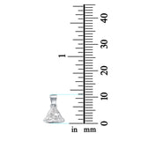 Triangle Cut Charm Pendant Simulated Cubic Zirconia 925 Sterling Silver (11mm)