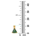 Triangle Cut Charm Pendant Simulated Cubic Zirconia 925 Sterling Silver (11mm)