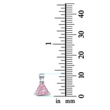 Triangle Cut Charm Pendant Simulated Cubic Zirconia 925 Sterling Silver (11mm)