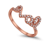 Wedding Engagement Eternity Love Ring Simulated CZ 925 Sterling Silver