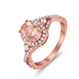 Halo Wedding Ring Simulated Cubic Zirconia 925 Sterling Silver