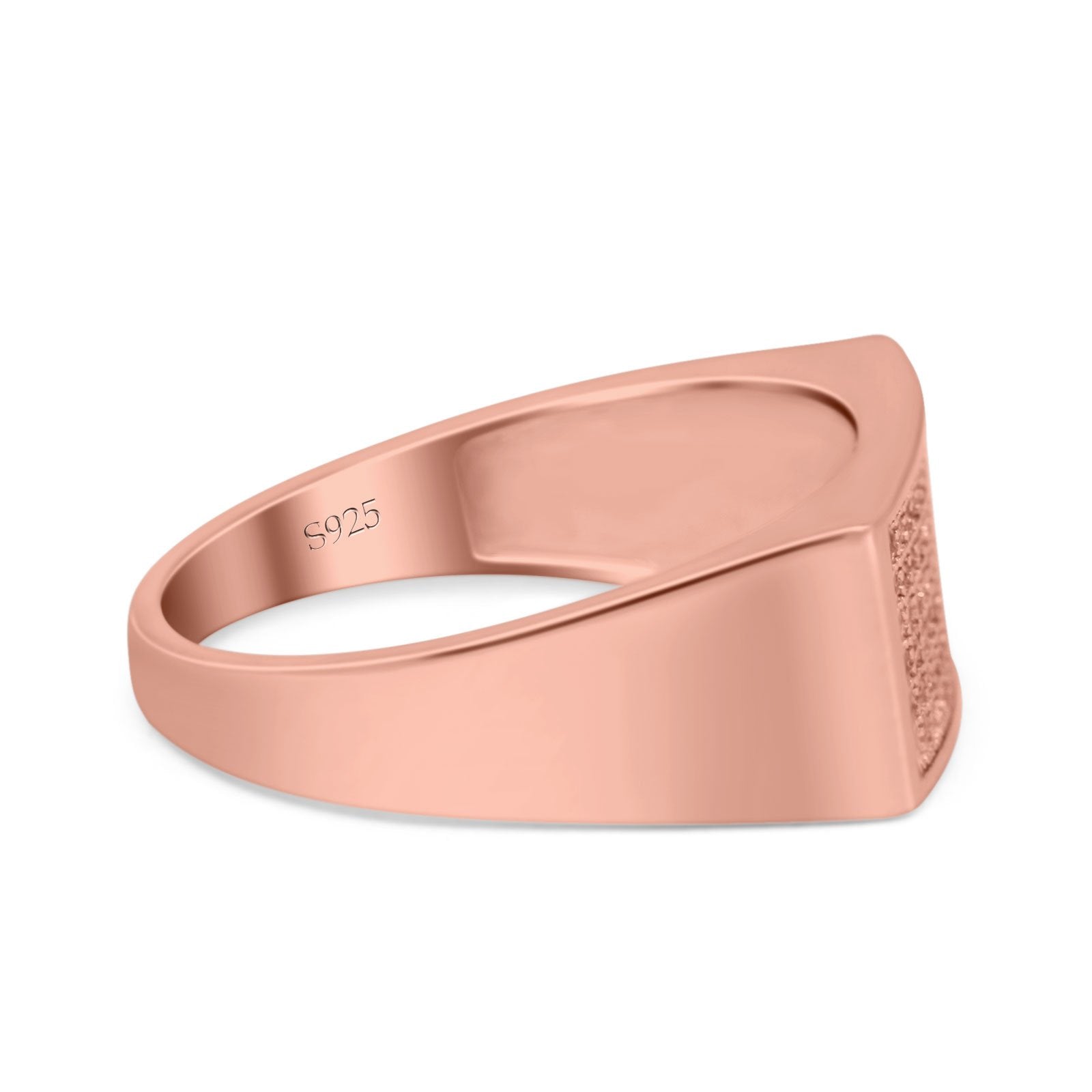 Micro Pave Hip Hop Ice Out Ring Simulated Cubic Zirconia 925 Sterling Silver