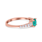 Petite Dainty Engagement Ring Round Simulated Cubic Zirconia 925 Sterling Silver