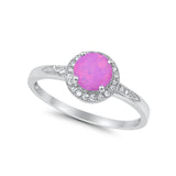 Halo Wedding Engagement Ring Round Cubic Zirconia 925 Sterling Silver -3