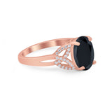 Celtic Oval Wedding Engagement Ring Round Cubic Zirconia 925 Sterling Silver