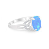 Celtic Oval Wedding Engagement Ring Round Cubic Zirconia 925 Sterling Silver