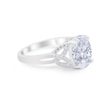 Celtic Oval Wedding Engagement Ring Round Cubic Zirconia 925 Sterling Silver