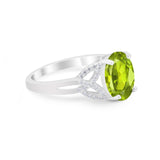 Celtic Oval Wedding Engagement Ring Round Cubic Zirconia 925 Sterling Silver