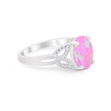 Celtic Oval Wedding Engagement Ring Round Cubic Zirconia 925 Sterling Silver