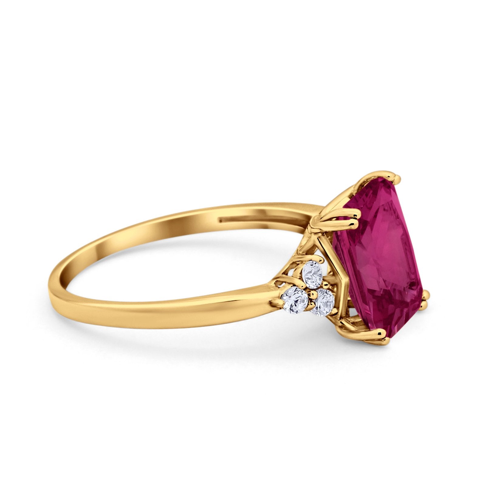 Art Deco Wedding Ring Round Simulated Cubic Zirconia 925 Sterling Silver