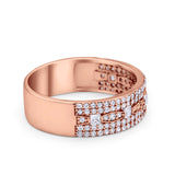 Wedding Band Ring Eternity Round Princess Cut Simulated CZ 925 Sterling Silver